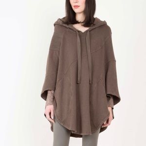Prairie Underground Brown Hooded Poncho Cape
